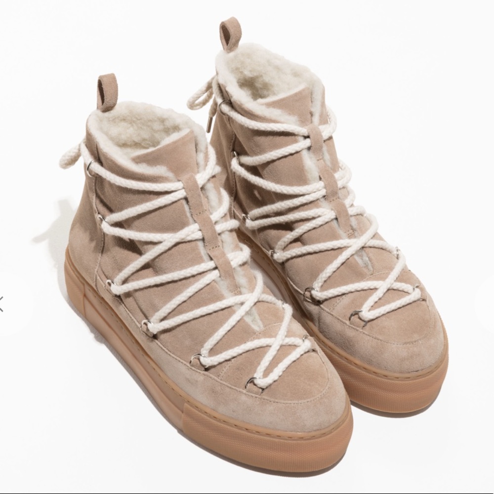 & other stories beige snow boots